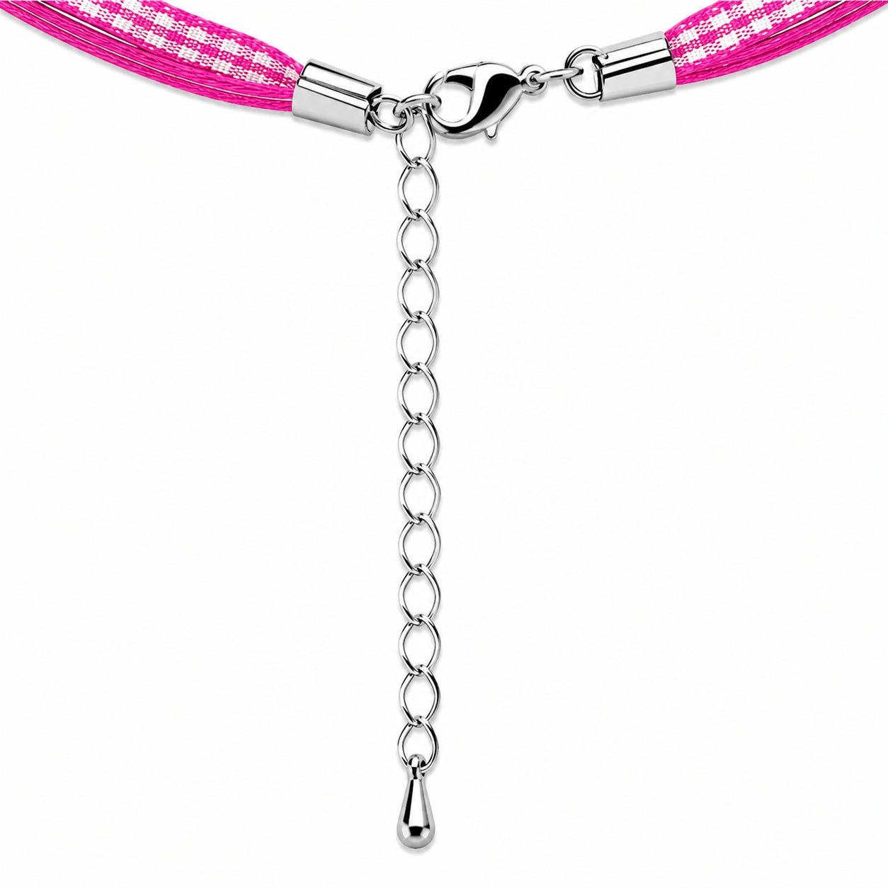 luisia-kinder-halskette-kariert-mit-herz-mit-swarovski-kristallen-pink image 4