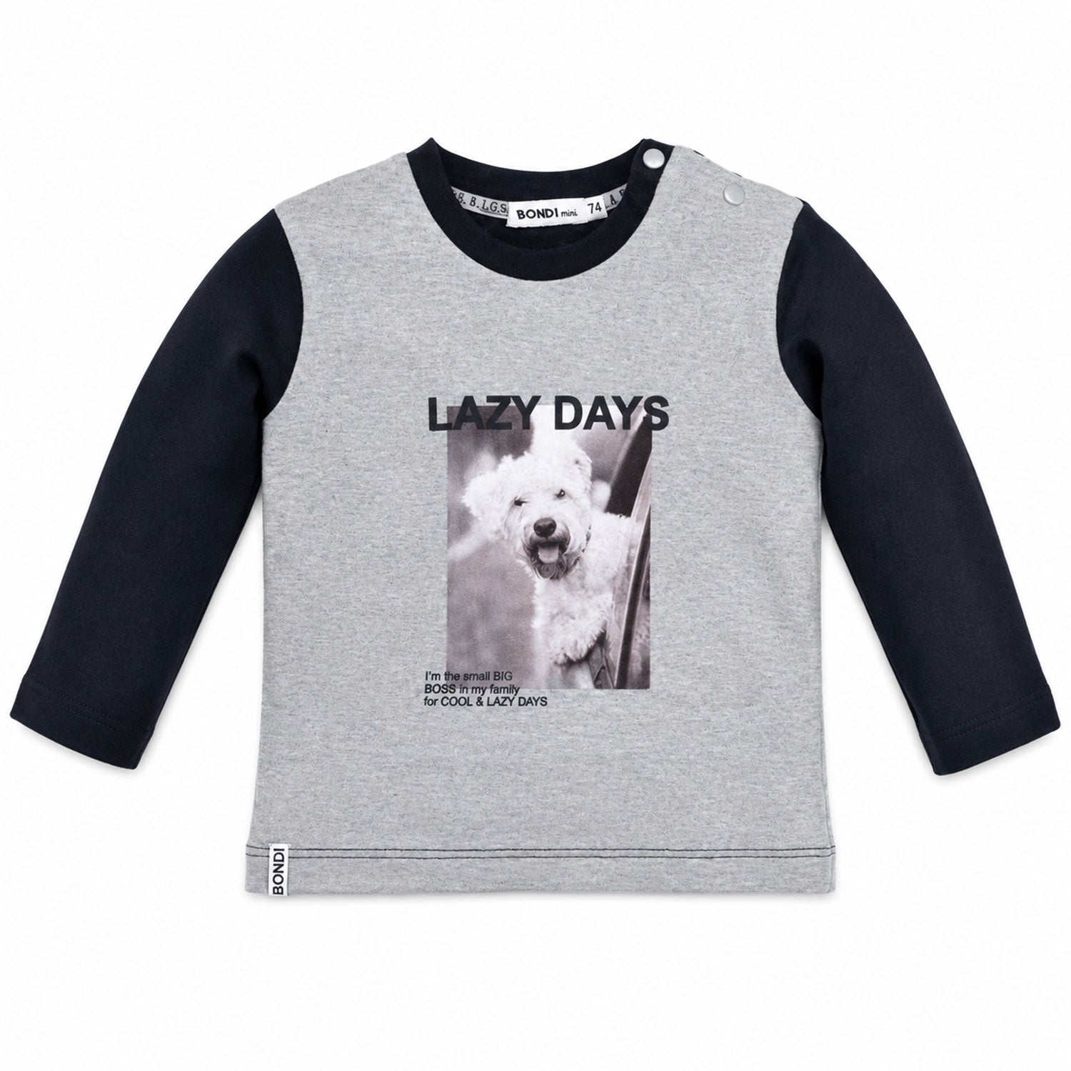 bondi-jungen-langarmshirt-lazy-days-91562-grey-melange image 1