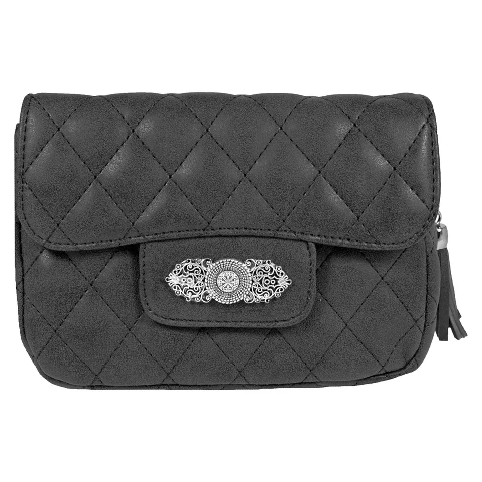 trachtenland-gesteppte-handtasche-alessia-applikation-schwarz image 1
