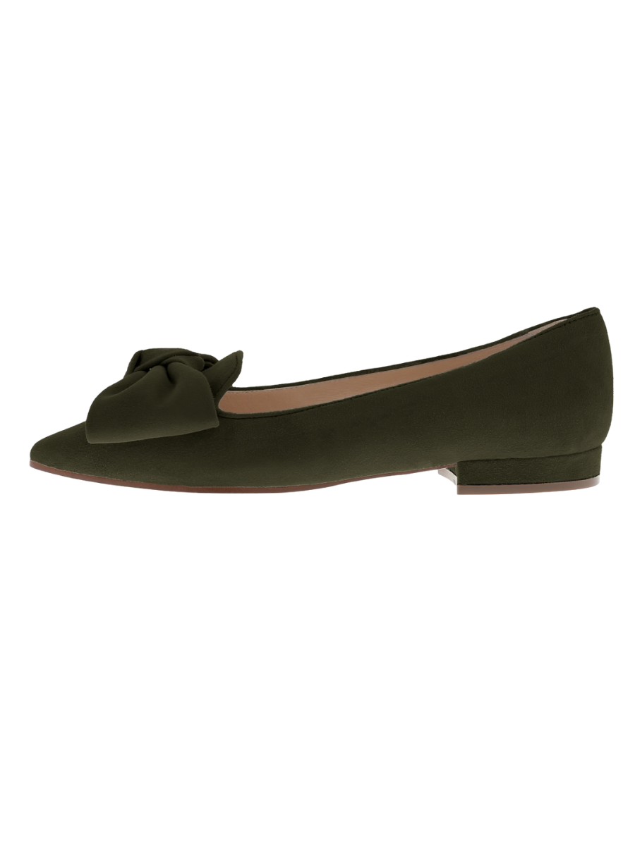 heimatgl-ck-ballerina-lena-oliv-trachten-ballerinas-samtziegenleder-spitz image 2