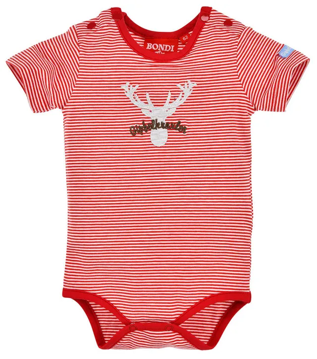 bondi-baby-body-hirsch-91379-rot-wei-kurzarm image 1