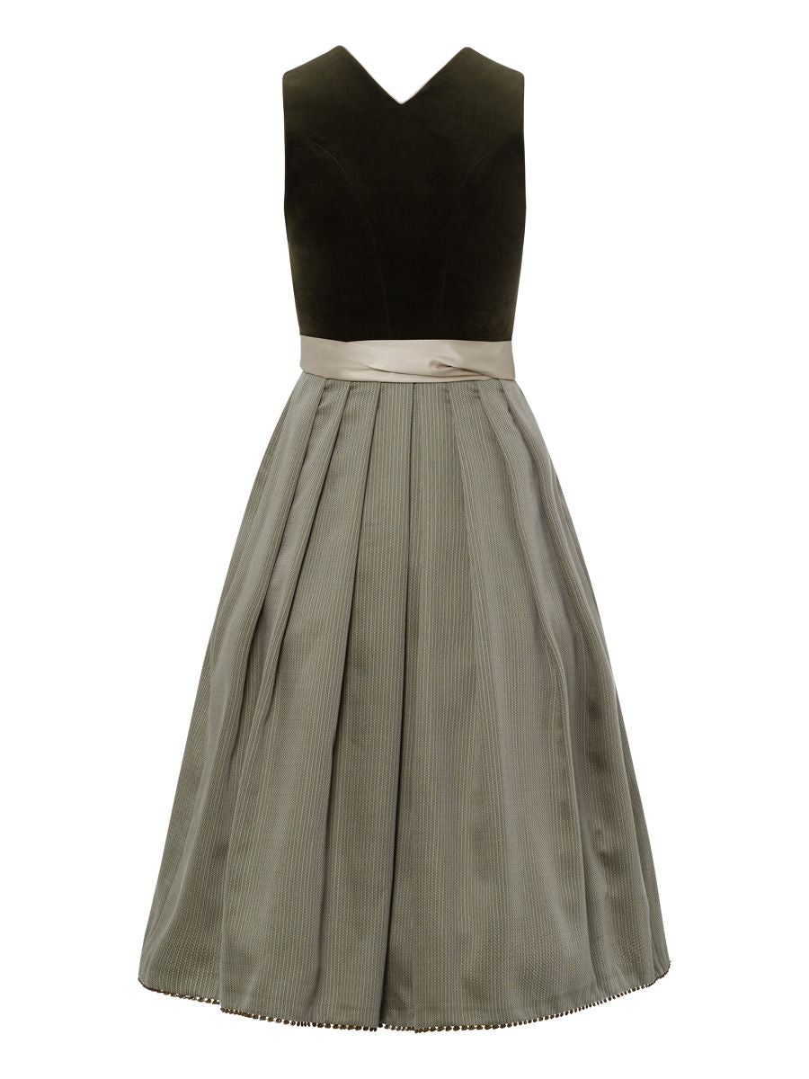 heimatgl-ck-dirndl-marie-samtdirndl-oliv-beige image 3