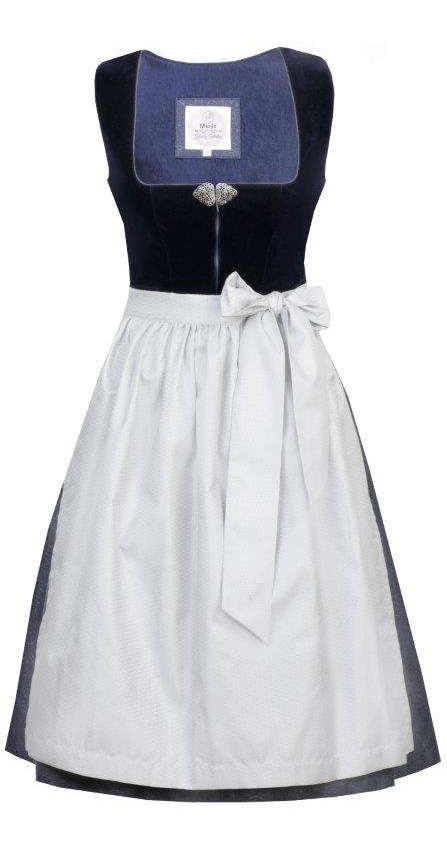 trachten-benkert-heidi-dirndl-deep-ocean-blue-silber image 1
