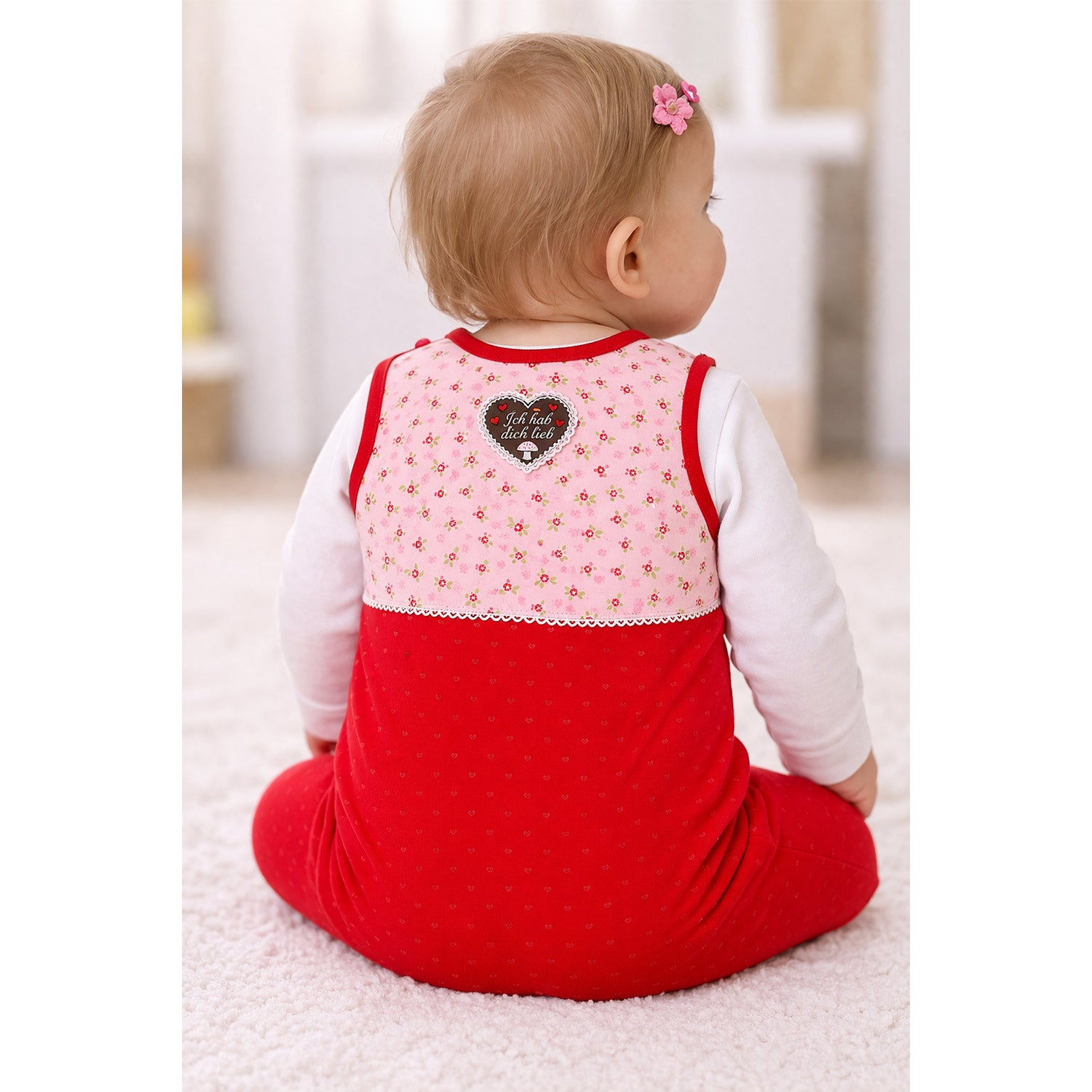 trachtenland-bondi-baby-strampler-prinzessin-86557-herz-2-tlg-rosa-rot image 4