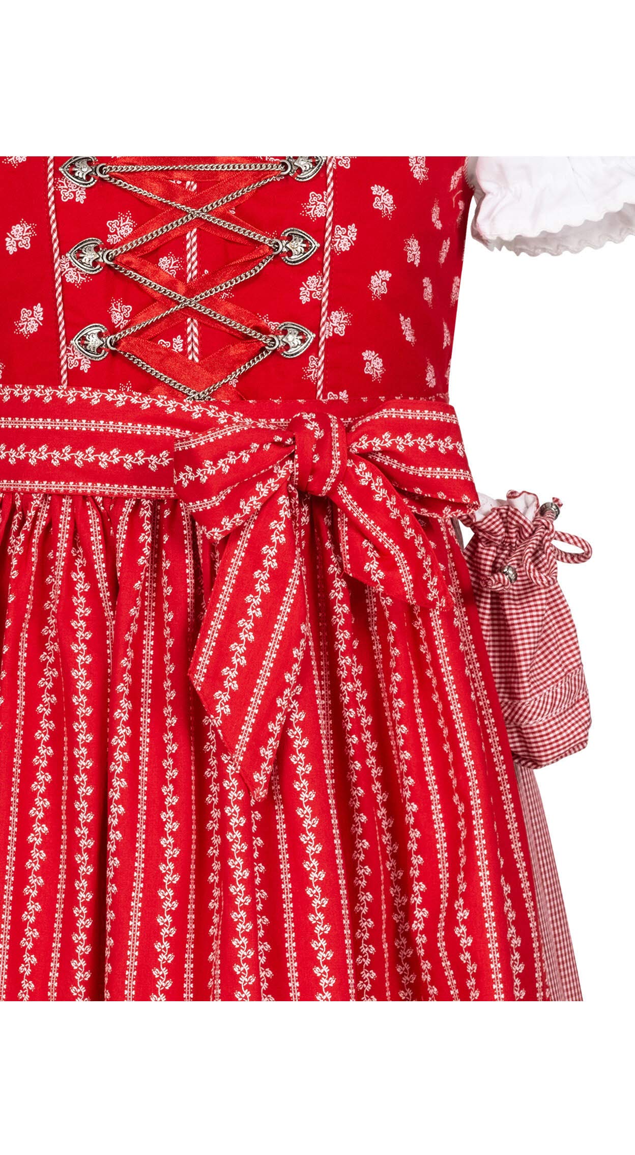n-bler-kinderdirndl-larissa-3-teilig-rot-baumwolle-mit-bluse image 5