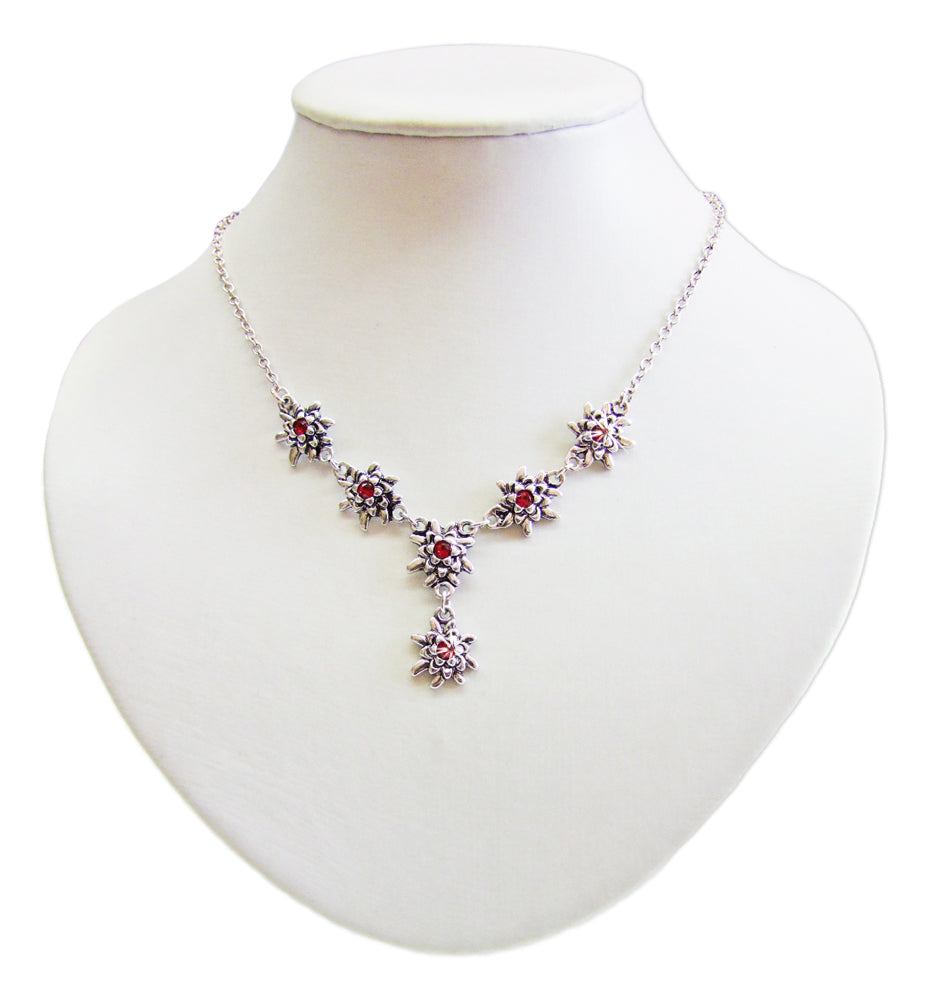 trachtenland-luisia-edelwei-collier-emilia-siam-dunkelrot image 2