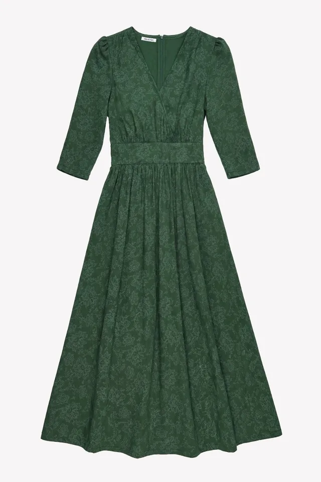 felicitas-damen-kleid-kathena-baumwollkleid-mit-v-ausschnitt image 1