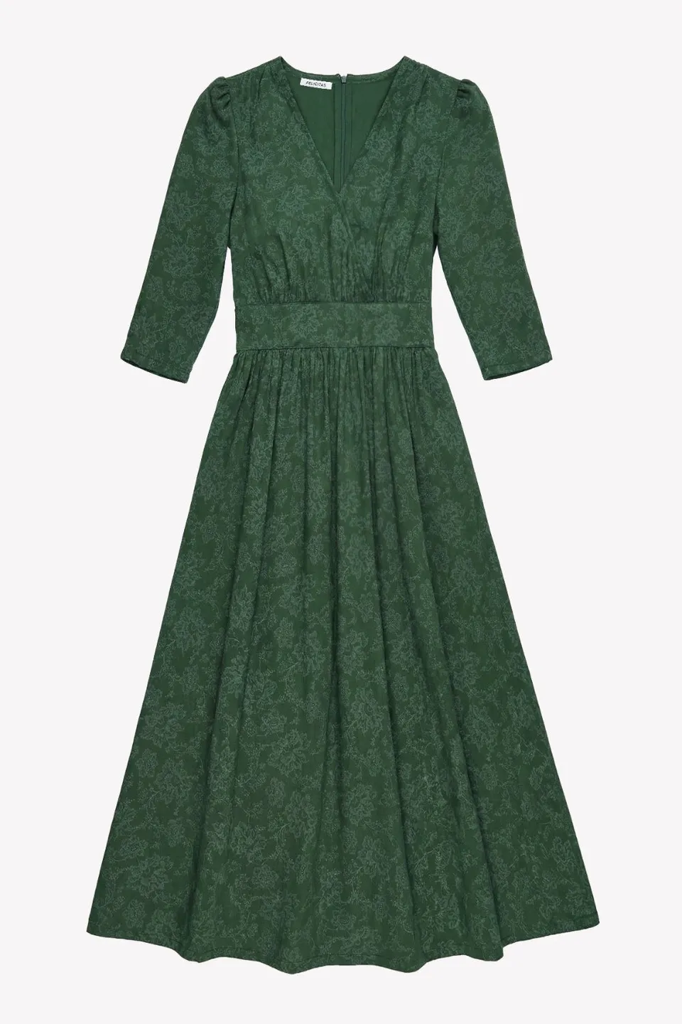 felicitas-damen-kleid-kathena-baumwollkleid-mit-v-ausschnitt image 1
