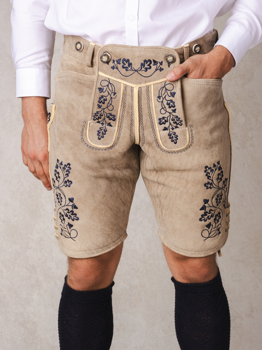 heimatgl-ck-lederhose-herzogstand-hirsch-dunkelblau-herren image 1