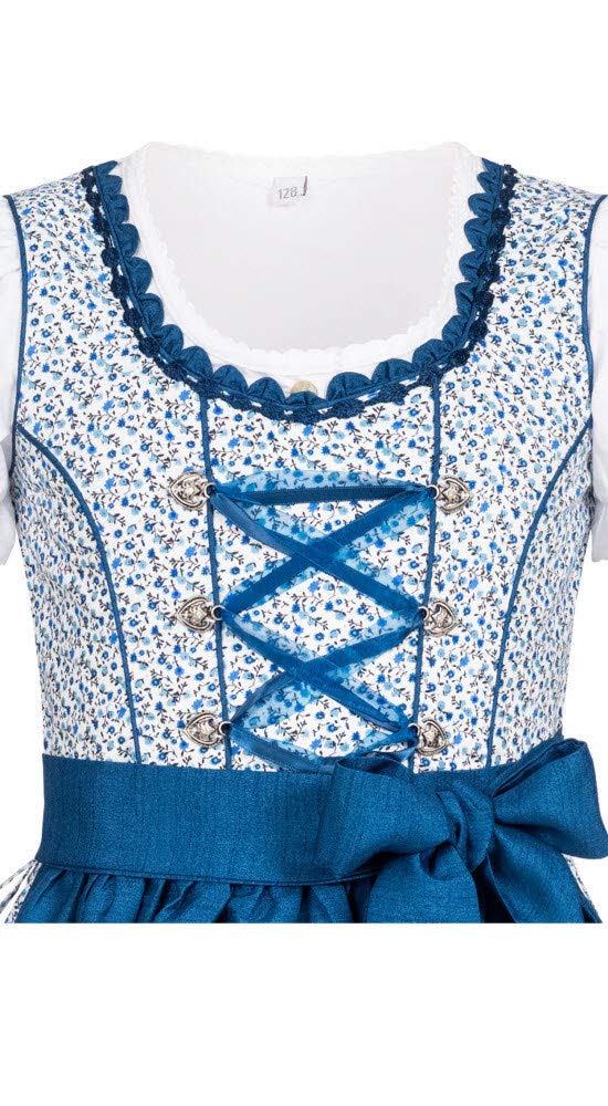 n-bler-kinderdirndl-doris-3-tlg-blau-blumenmuster-mit-bluse-sch-rze-r-schen image 3