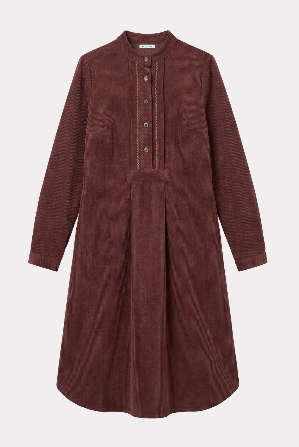 felicitas-damen-kleid-kareen-baumwoll-feincord-mit-stehkragen image 1