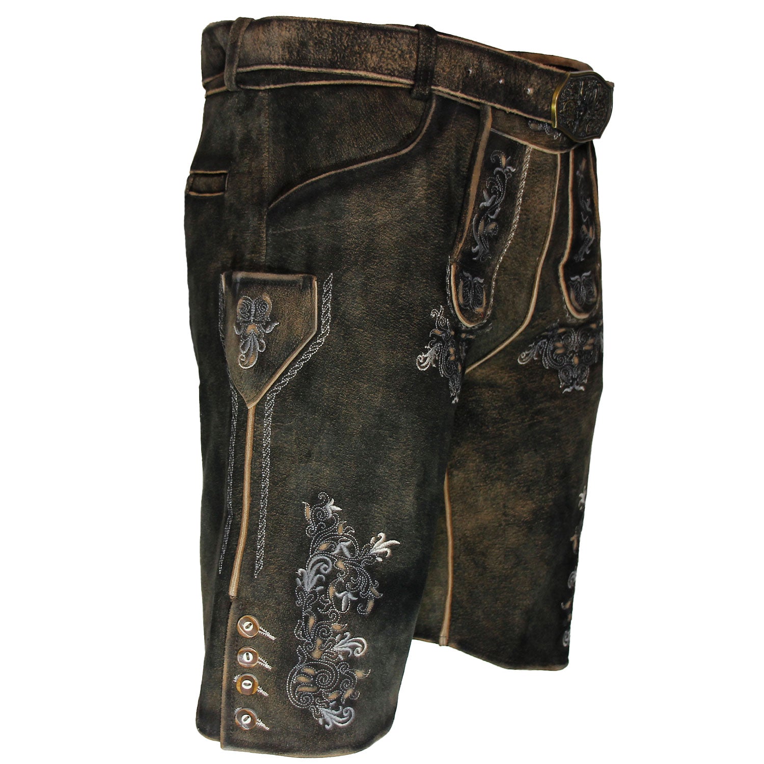 maddox-kurze-herren-lederhose-altrei-wildbock-braun-mit-g-rtel image 4