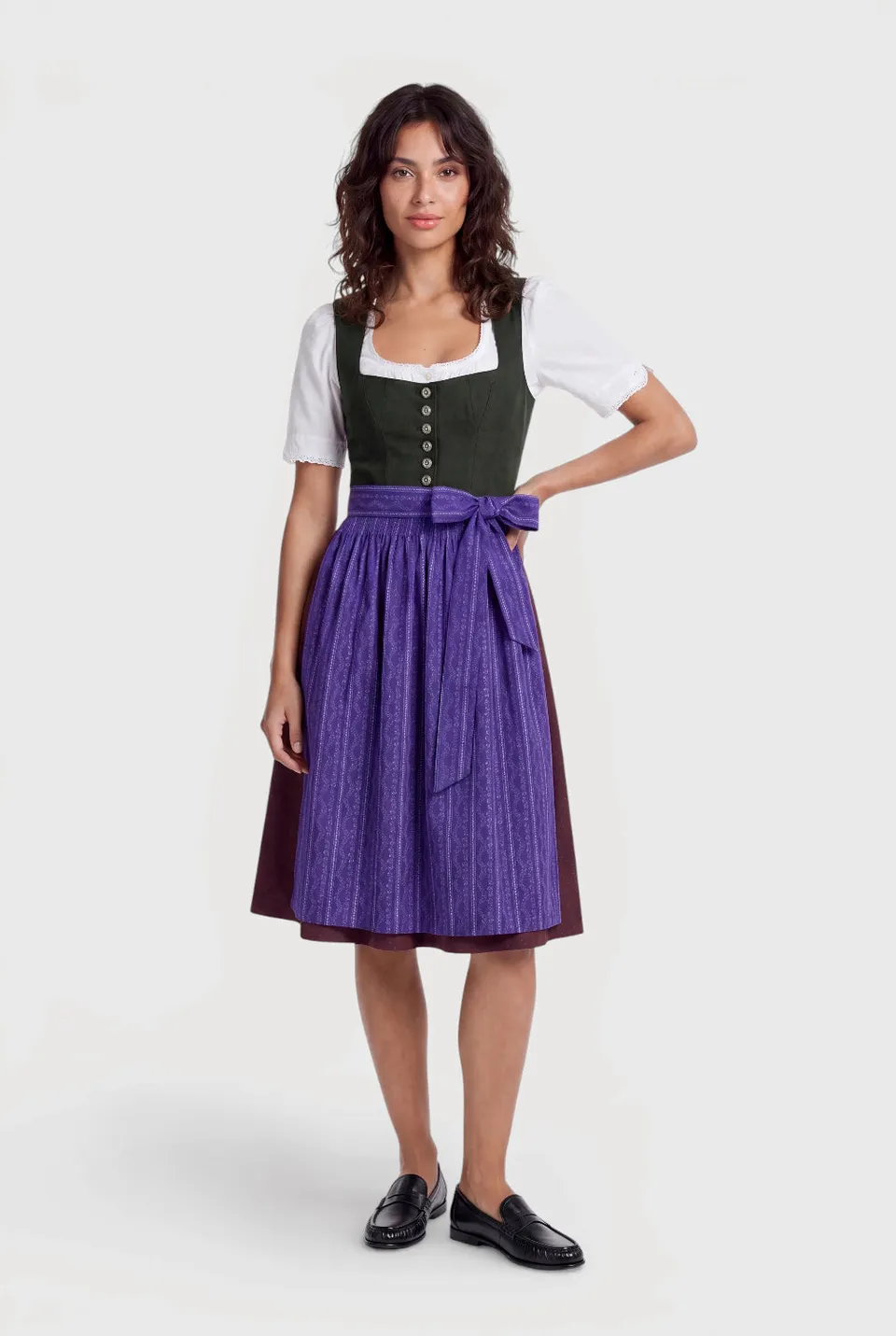 felicitas-damen-dirndl-deliah-gr-nes-woll-dirndl-70-cm image 1