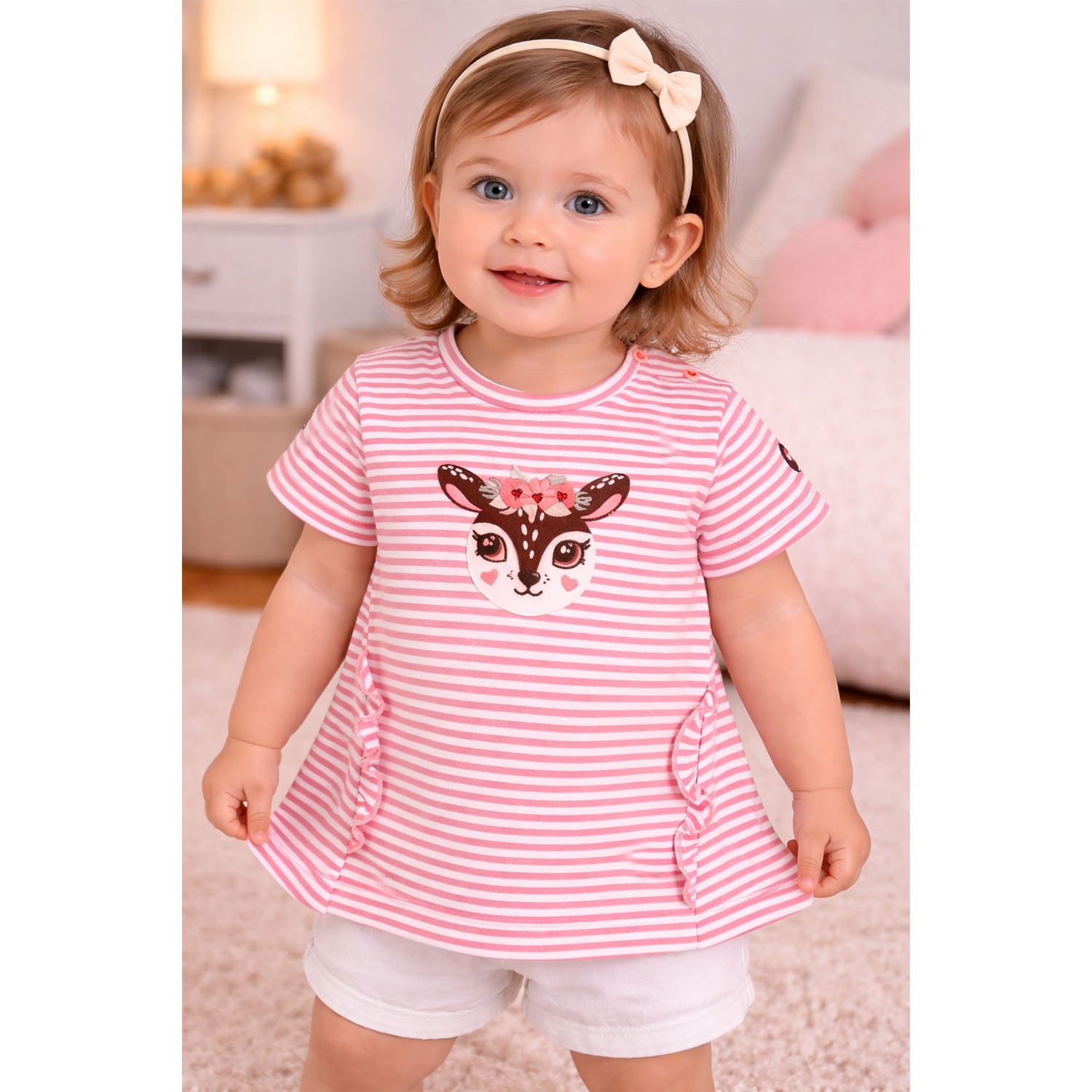 trachtenland-bondi-m-dchen-t-shirt-spatzl-reh-86844-rosa-wei-t-shirt image 3