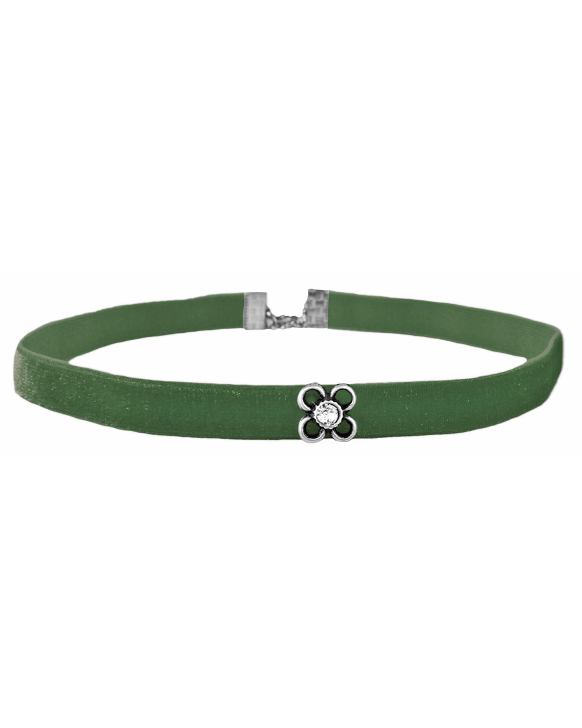 trachtenland-luisia-samt-kropfband-ramona-mit-premium-kristall-olivgr-n image 1