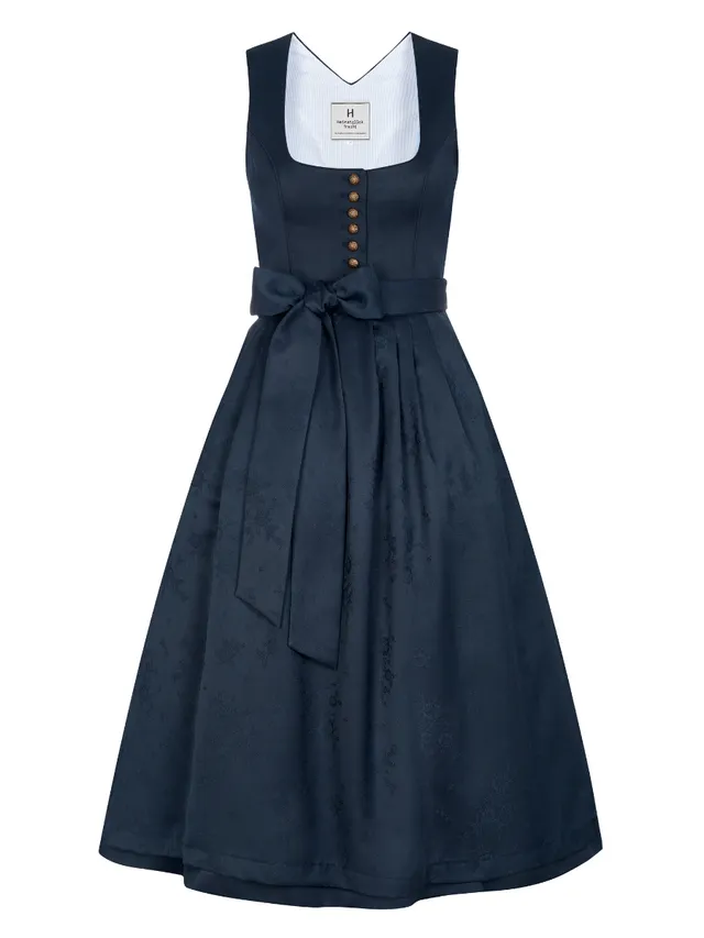 heimatgl-ck-dirndl-lucy-marine-jacquard-goldknopfleiste image 1