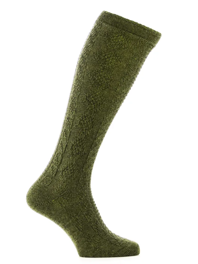 heimatgl-ck-strumpf-andreas-olive-kurzhosenstrumpf-schurwolle image 1