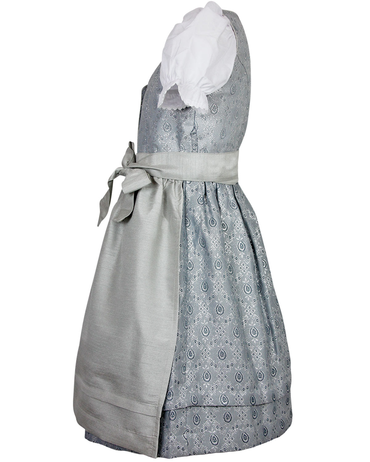 maddox-kinder-dirndl-gabriella-3-tlg-silber-glitzer-mit-bluse image 3