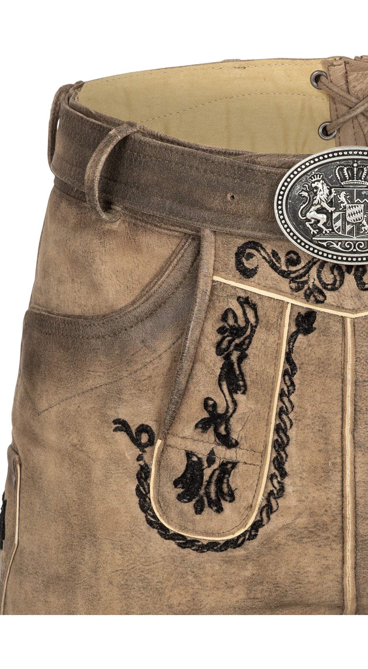n-bler-lederhose-kurz-achim-in-braun-aus-ziegenleder image 5