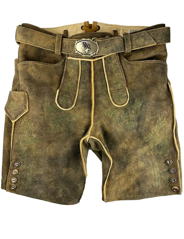 buchberger-lederhose-karl-1-hirschleder-torf-gr-n image 1