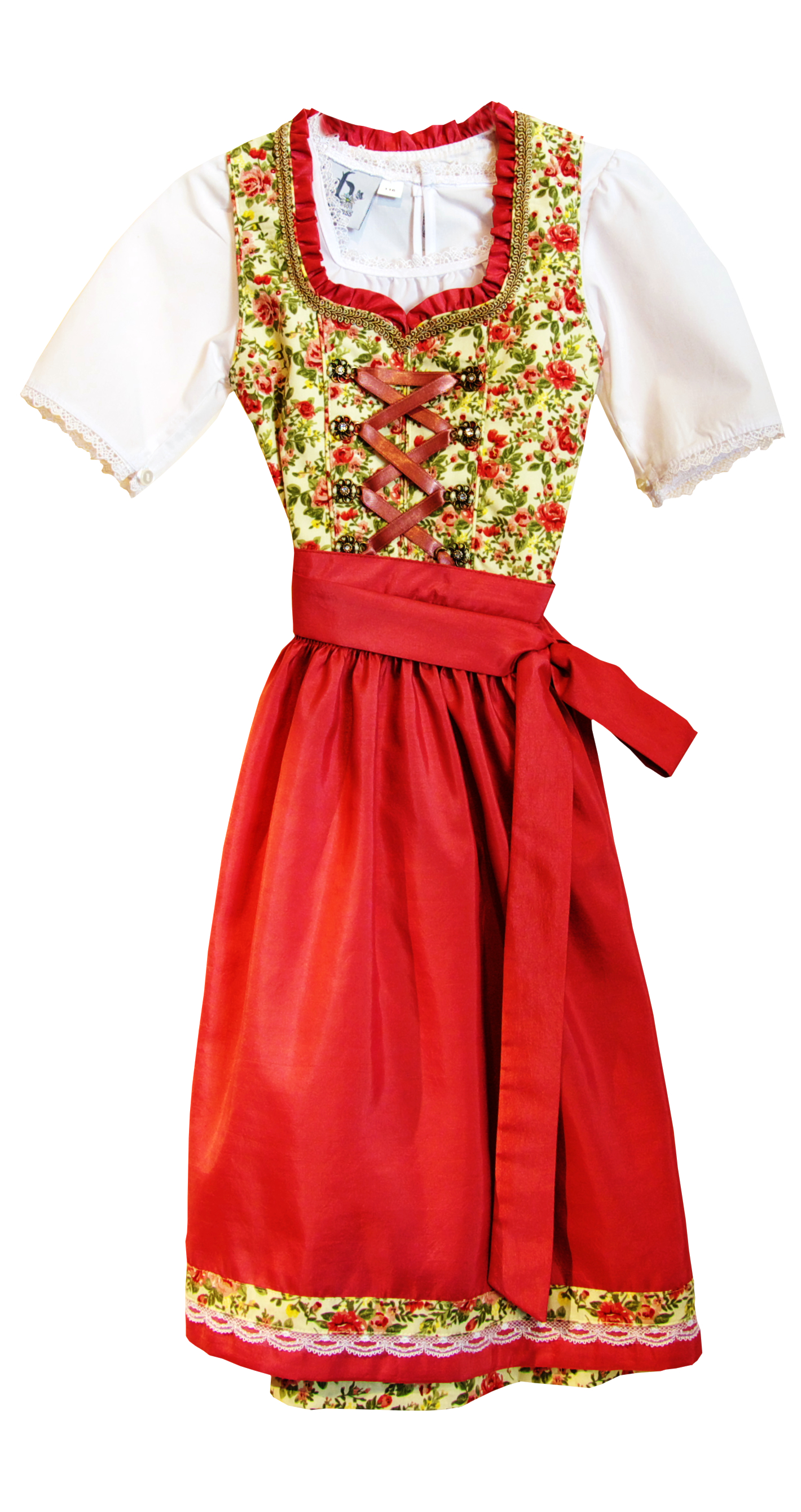 trachten-benkert-kinderdirndl-ros-creme-mit-spitzenshirt image 1