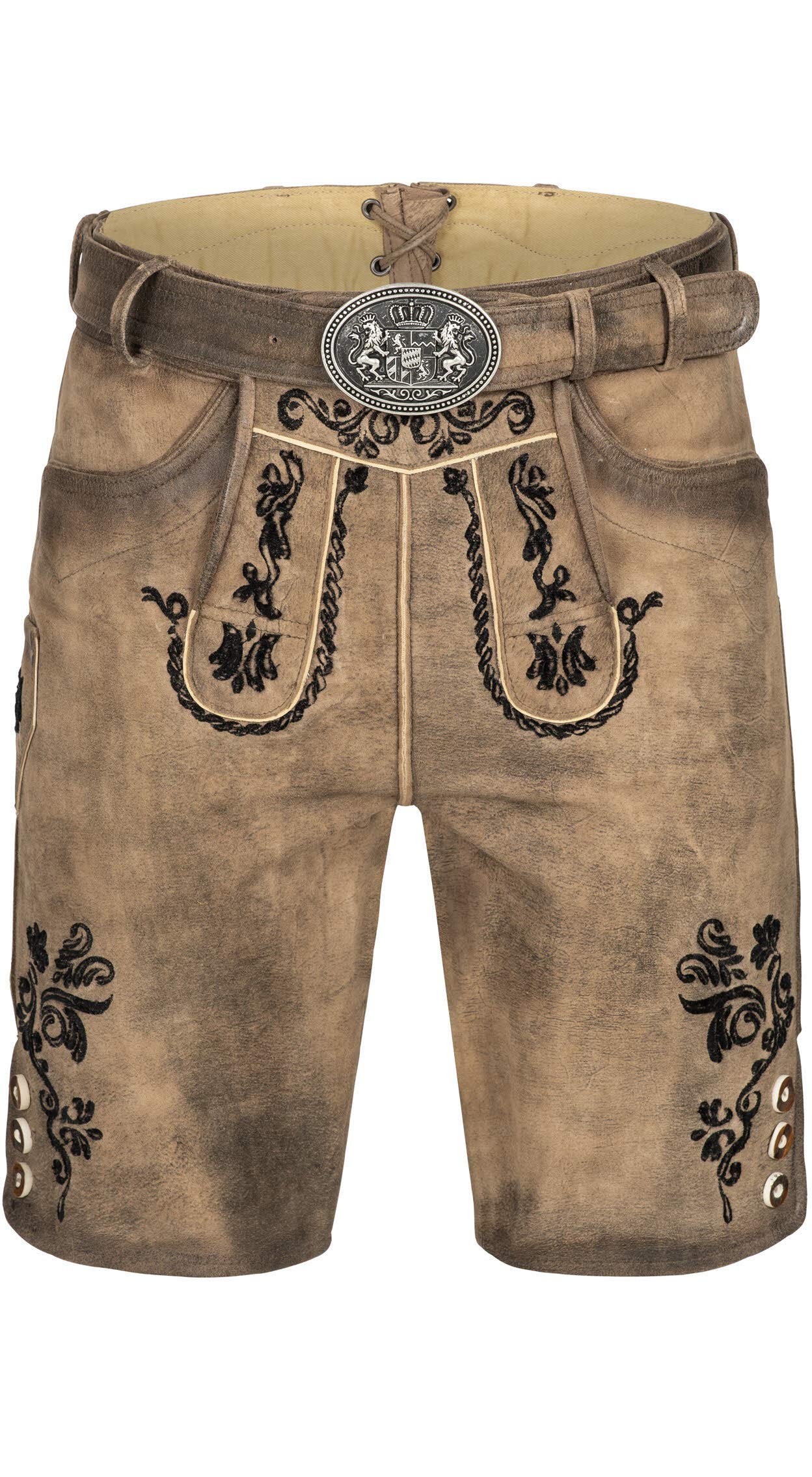 n-bler-lederhose-kurz-achim-in-braun-aus-ziegenleder image 1