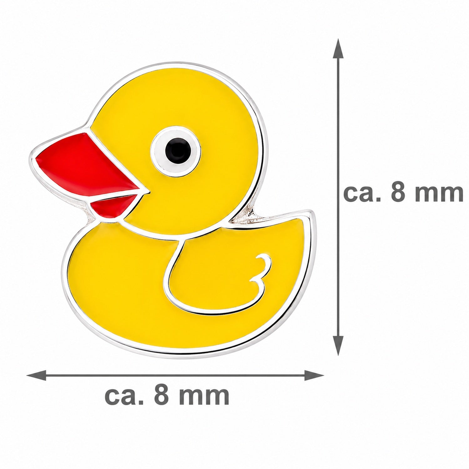 luisia-ohrstecker-kinder-gelbe-ente-925-silber image 2