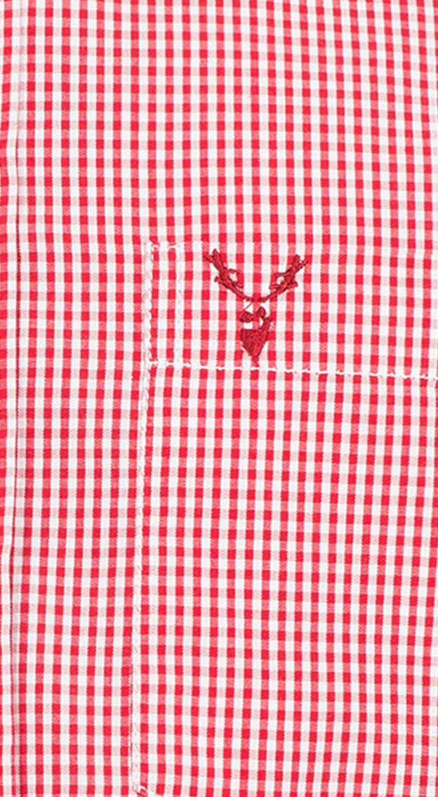 n-bler-trachtenhemd-herren-rudi-langarm-slim-fit-rot-kariert image 4