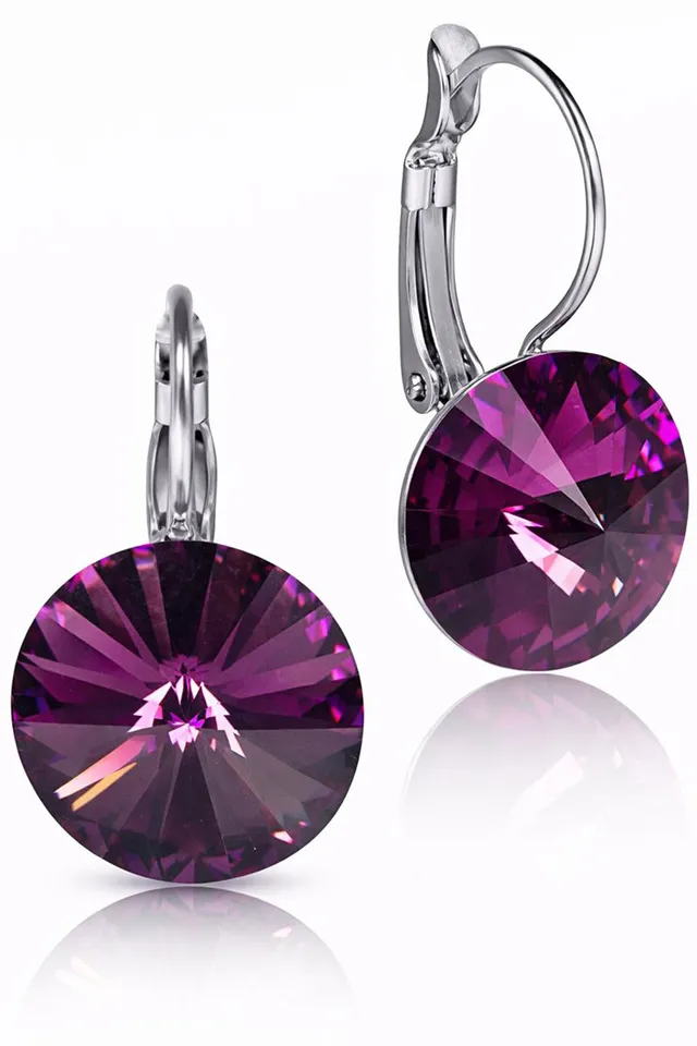 trachtenland-luisia-ohrringe-rivoli-12mm-swarovski-kristalle-amethyst image 1