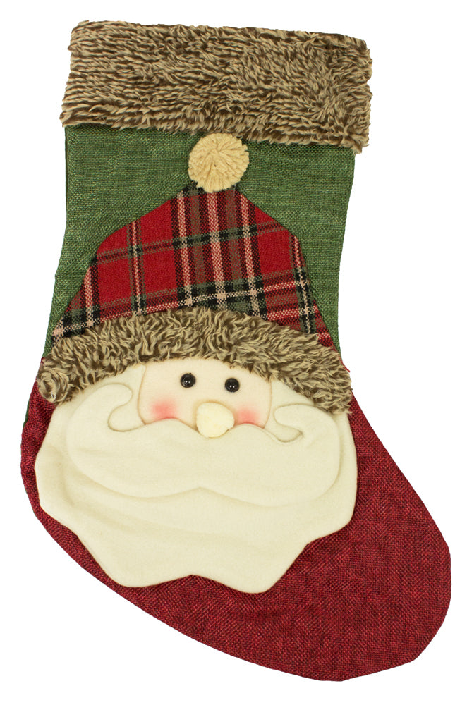 xl-nikolaus-stiefel-weihnachtsstrumpf-45-cm-3d-weihnachtsmann-santa image 1