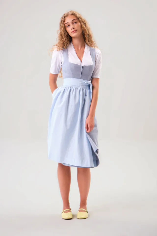 felicitas-damen-dirndl-deliah-rauchblau-leinen-midi image 1