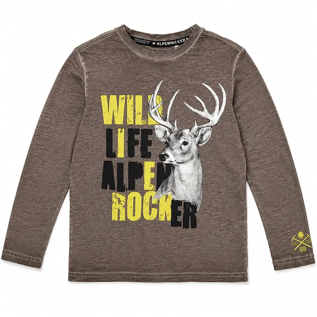 bondi-jungen-langarmshirt-wild-life-29905-braun image 1