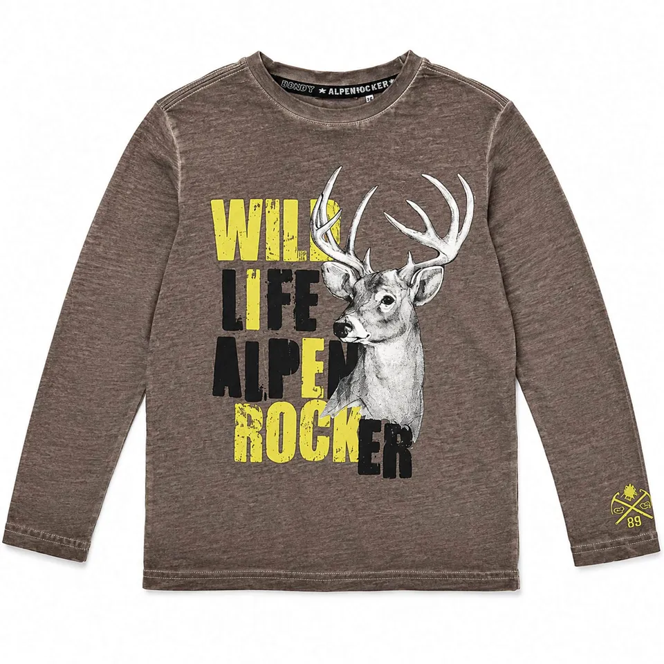 bondi-jungen-langarmshirt-wild-life-29905-braun image 1