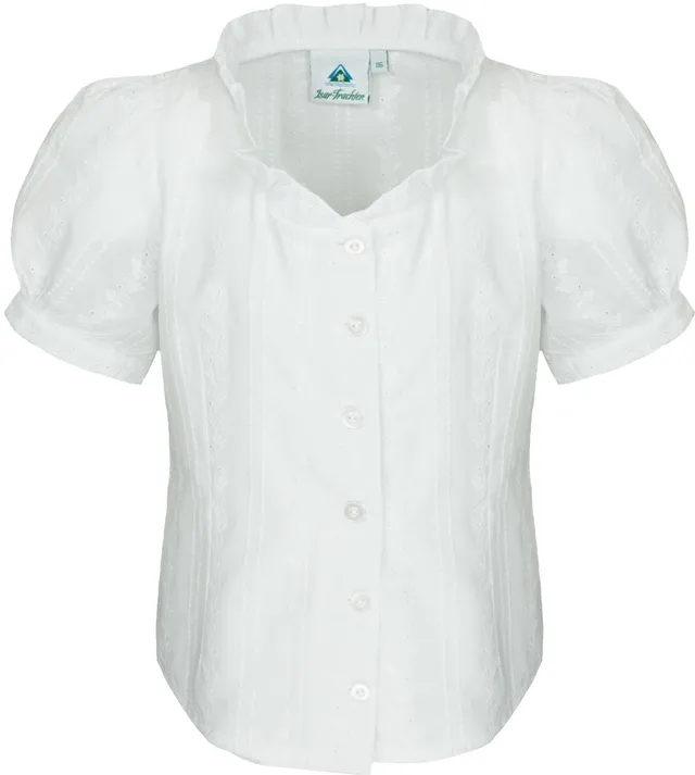 isar-trachten-kinder-bluse-marie-mit-stickerei-kurzarm-wei image 1