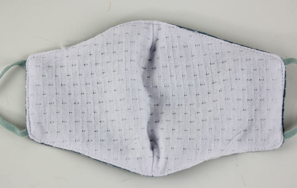trachtenland-kinder-mund-nase-maske-stoffmaske-baumwolle-kariert-grau image 1