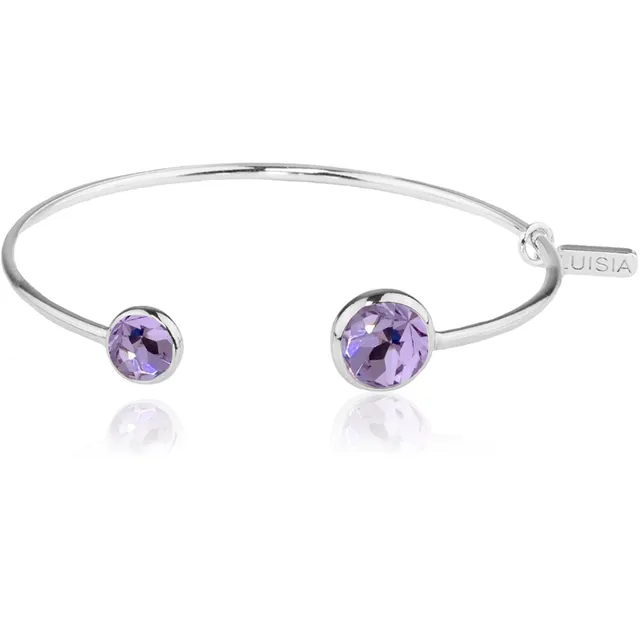 luisia-armreif-fjella-einreihig-mit-zwei-premium-kristallen-silber-violet image 1