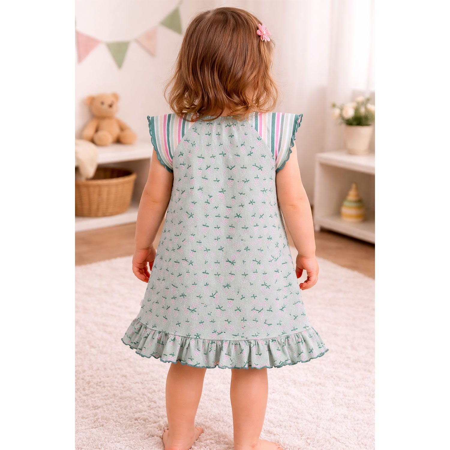 bondi-baby-m-dchen-kleid-erdbeerallover-86885-gr-n image 4