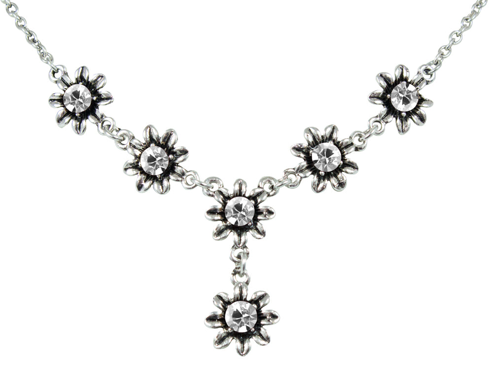 trachtenland-blumen-collier-mit-ohrh-ngern-kristall-set image 3