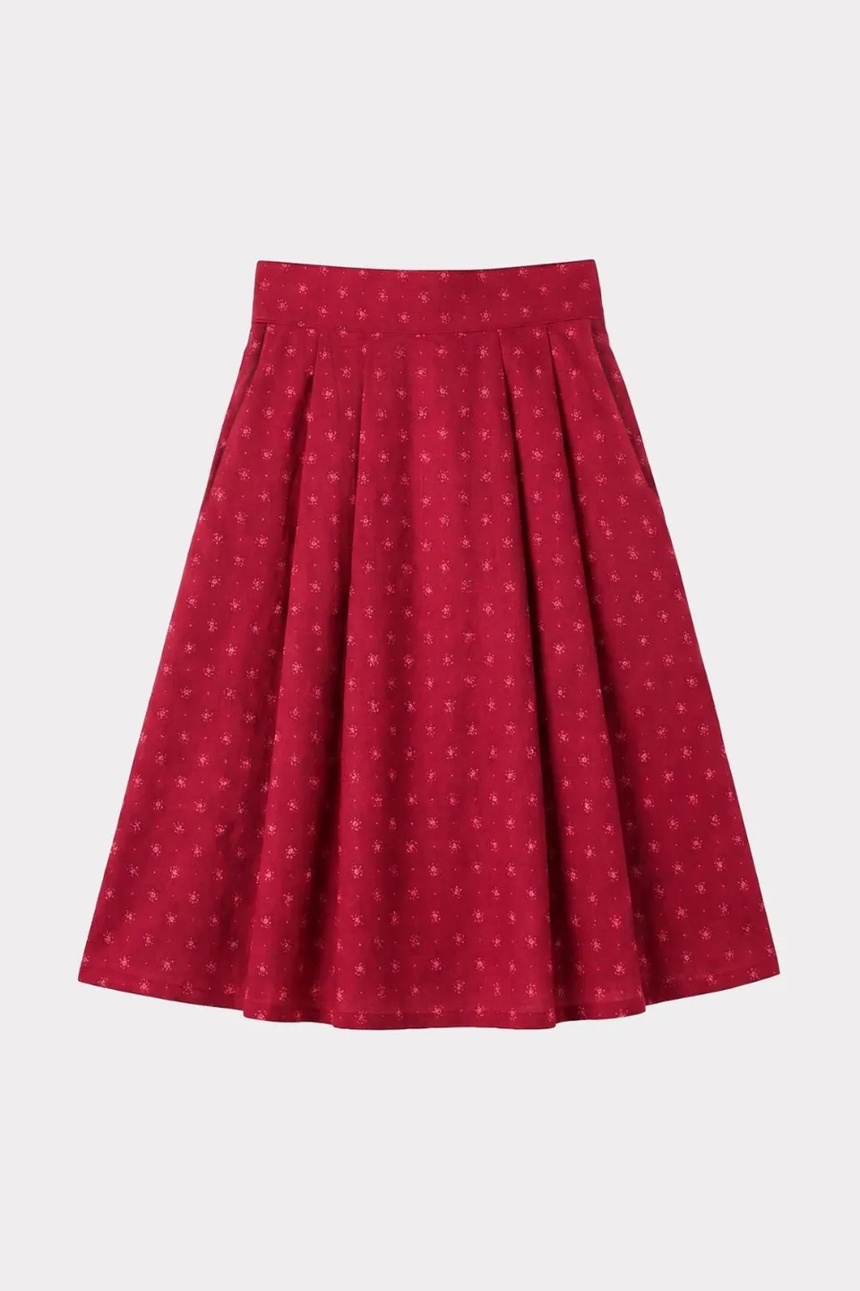 felicitas-rosa-damen-rock-knielang-falten-taschen image 1