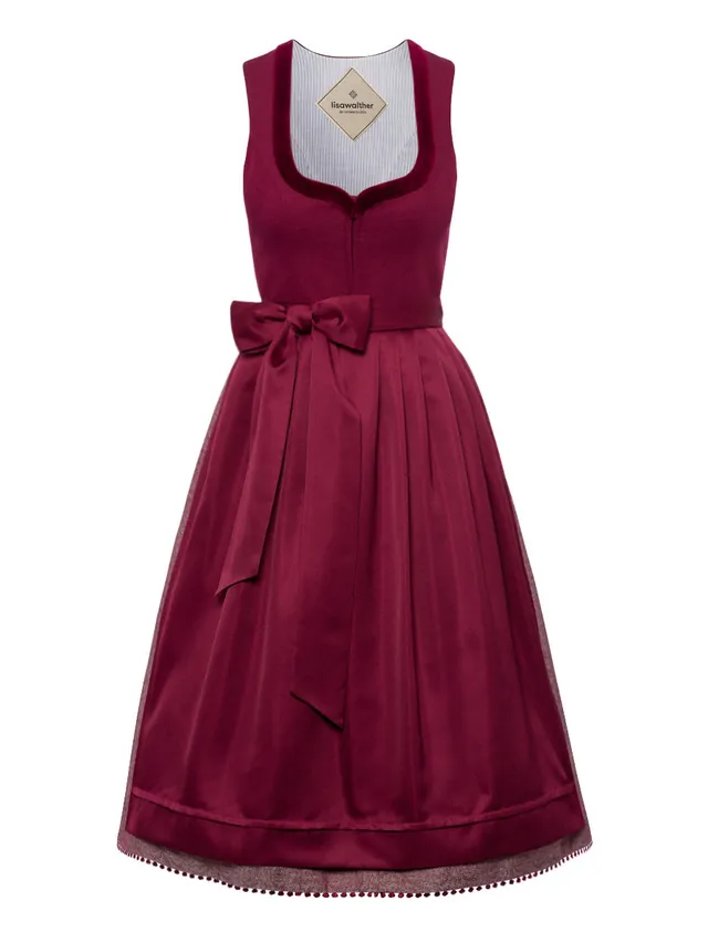 heimatgl-ck-dirndl-giulia-gucci-red-mit-samtblende image 1