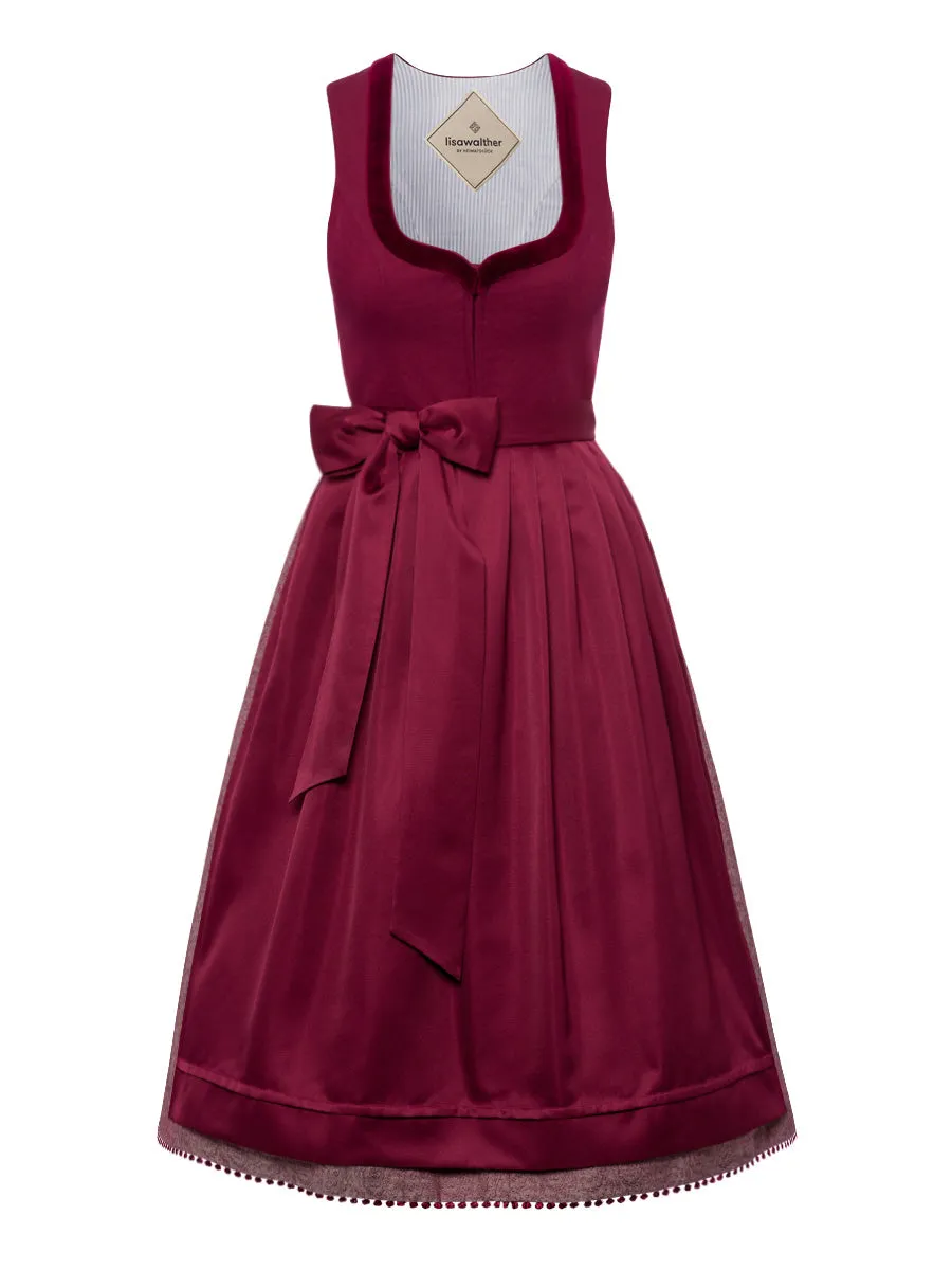 heimatgl-ck-dirndl-giulia-gucci-red-mit-samtblende image 1