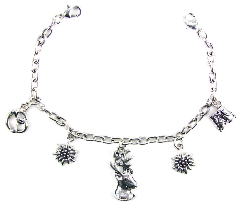 trachtenland-dirndl-charivari-kette-mit-hirschkopf-silber image 1