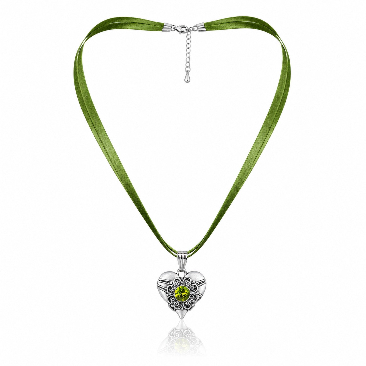 luisia-halskette-paula-mit-kristall-von-swarovski-herz-gr-n image 2