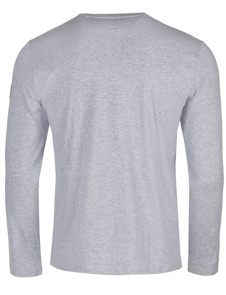 trachtenland-piz-pal-herren-langarmshirt-taching-grau-melange-100-baumwolle image 3