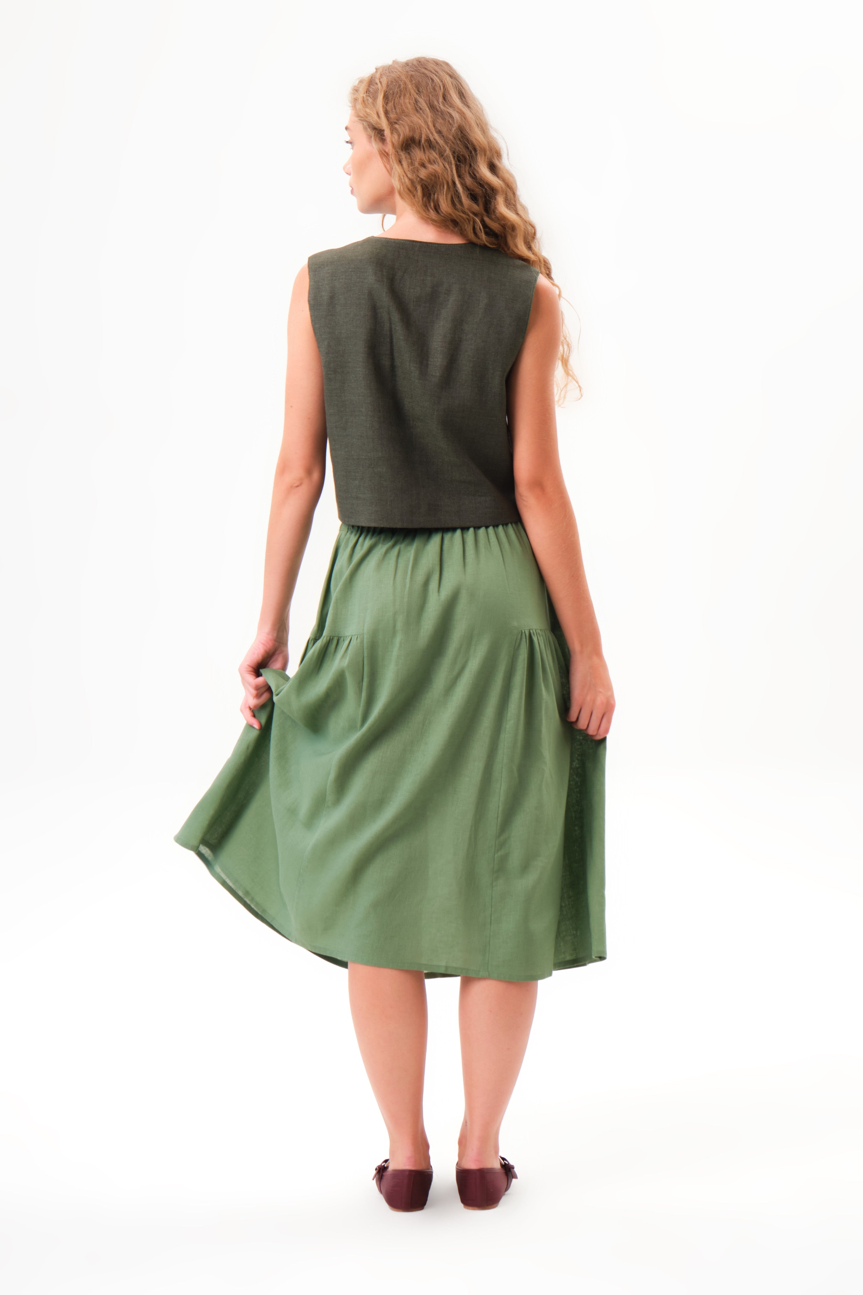 felicitas-damen-rock-raella-sommerrock-leinen-viskose-76-cm image 3
