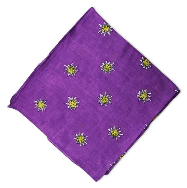 trachtenland-trachtentuch-kleines-edelwei-lila-55-x-55-cm image 1