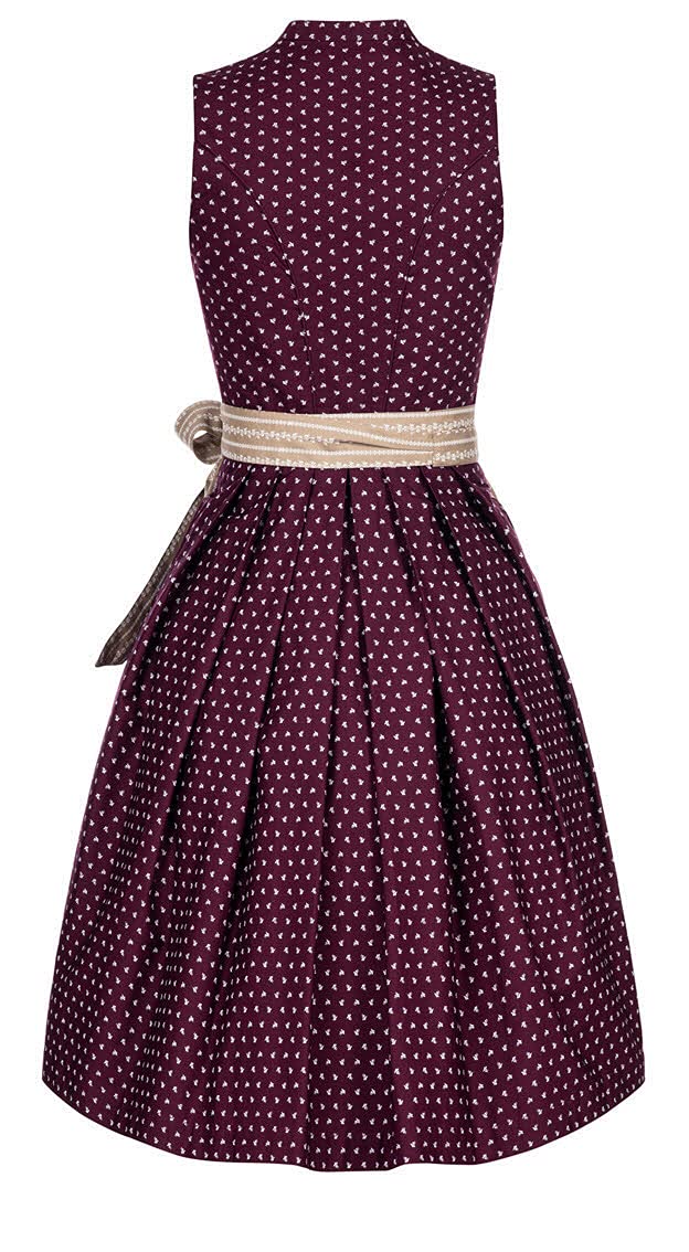 n-bler-dirndl-rita-weinrot-beige-hochgeschlossen-vintage image 2
