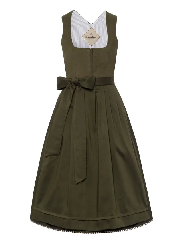 heimatgl-ck-dirndl-juna-oliv-babycord-dirndl image 1