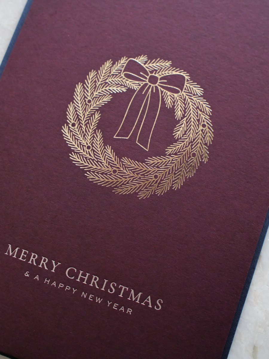 heimatgl-ck-weihnachtskarte-kranz-dunkelrot-gold image 2