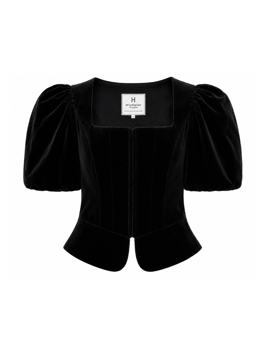 heimatgl-ck-samtmieder-alma-schwarz-mit-puff-rmel image 1